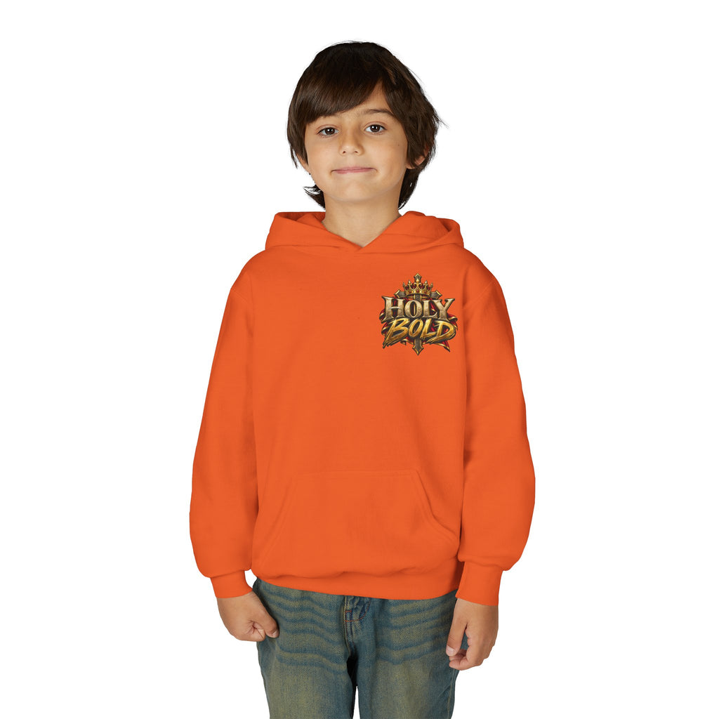 Youth Hoodie — "His Design, Created by God"