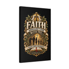 Faith Canvas Wall Art — "Faith Shouldn't End With Me" Christian Family Bible Verse Decor