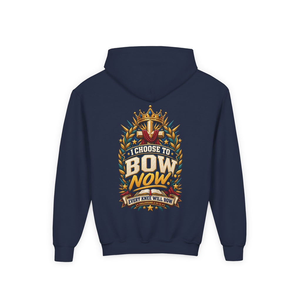Youth Hoodie - "I Choose To Bow Now"