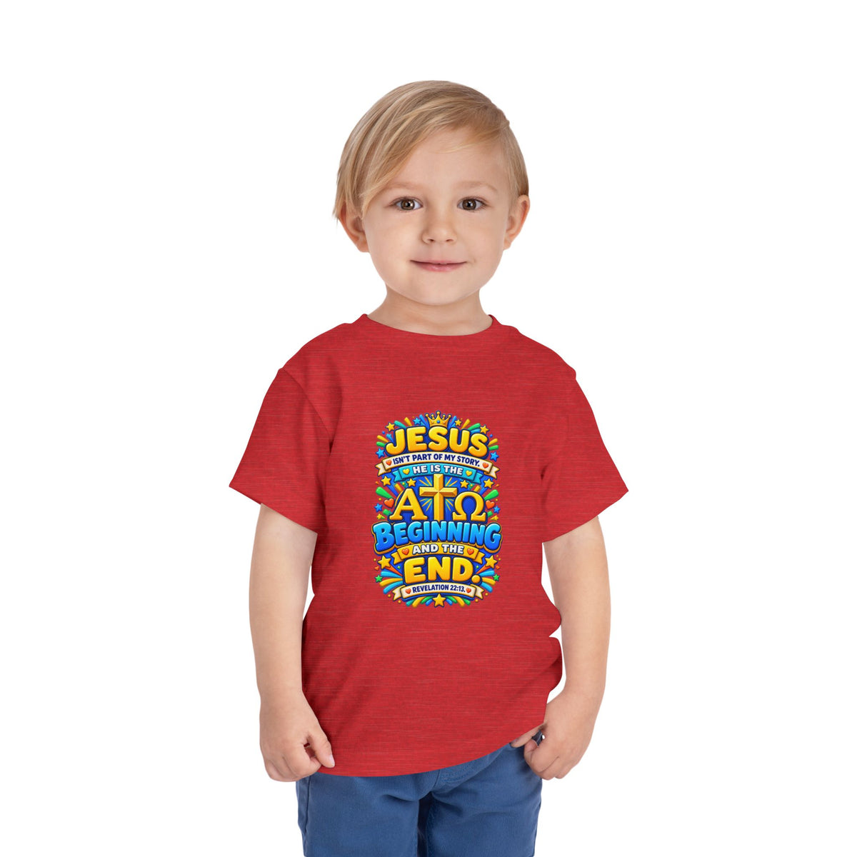 Toddler Tee — "Jesus is the Alpha and Omega"