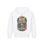 Youth Hoodie — "His Design, Created by God"