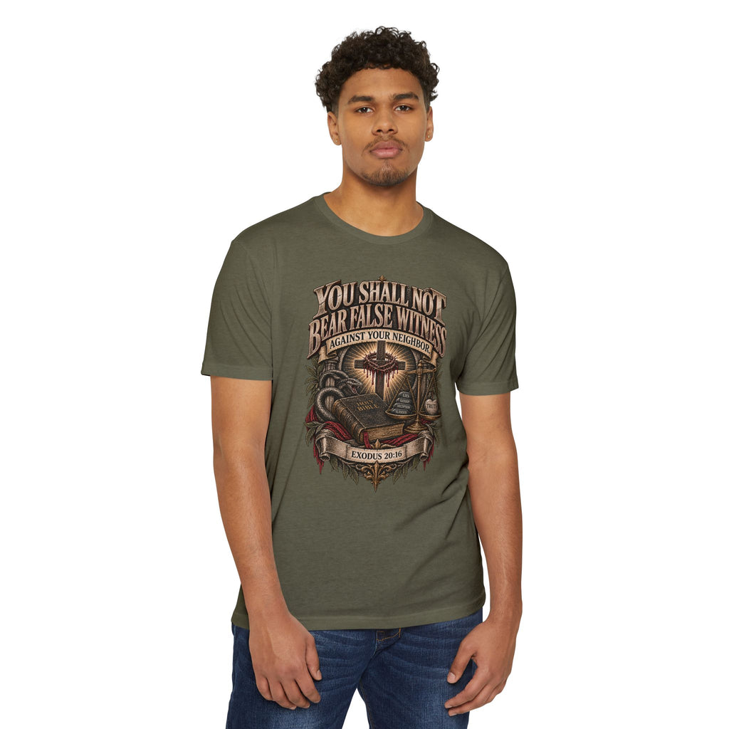You Shall Not Bear False Witness T-Shirt – Exodus 20:16 Christian Faith Tee