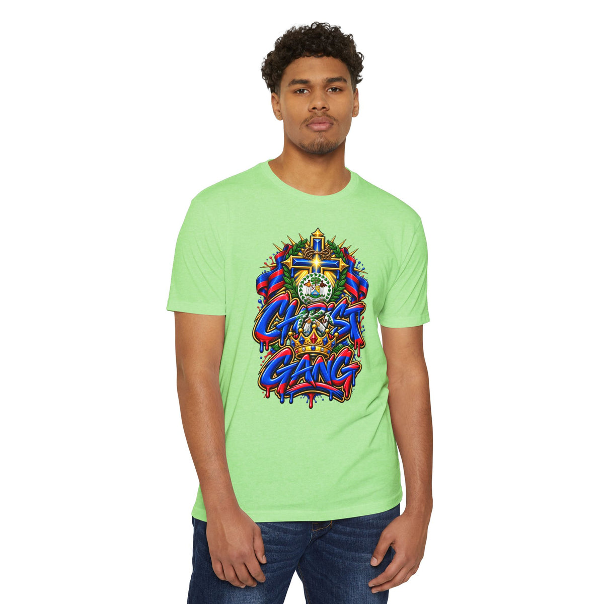 Belizean Flag Styled Christ Gang Tee