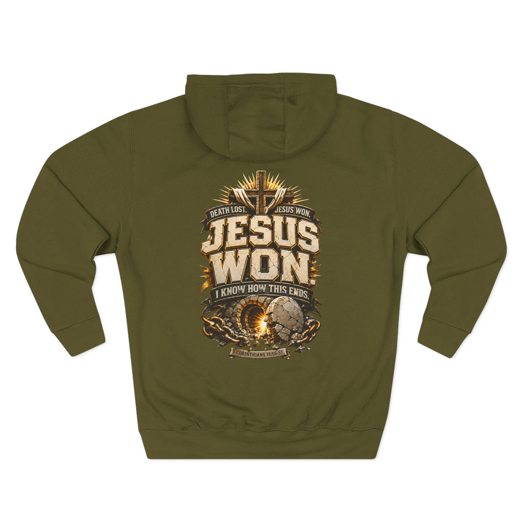 Jesus Won Graphic Fleece Pullover
