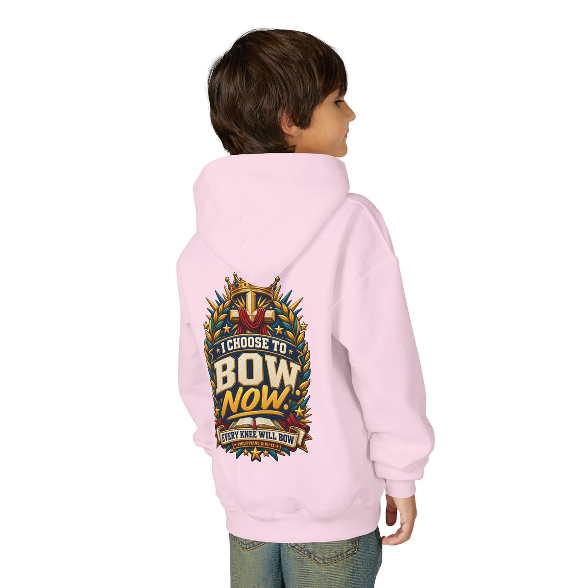 Youth Hoodie - "I Choose To Bow Now"