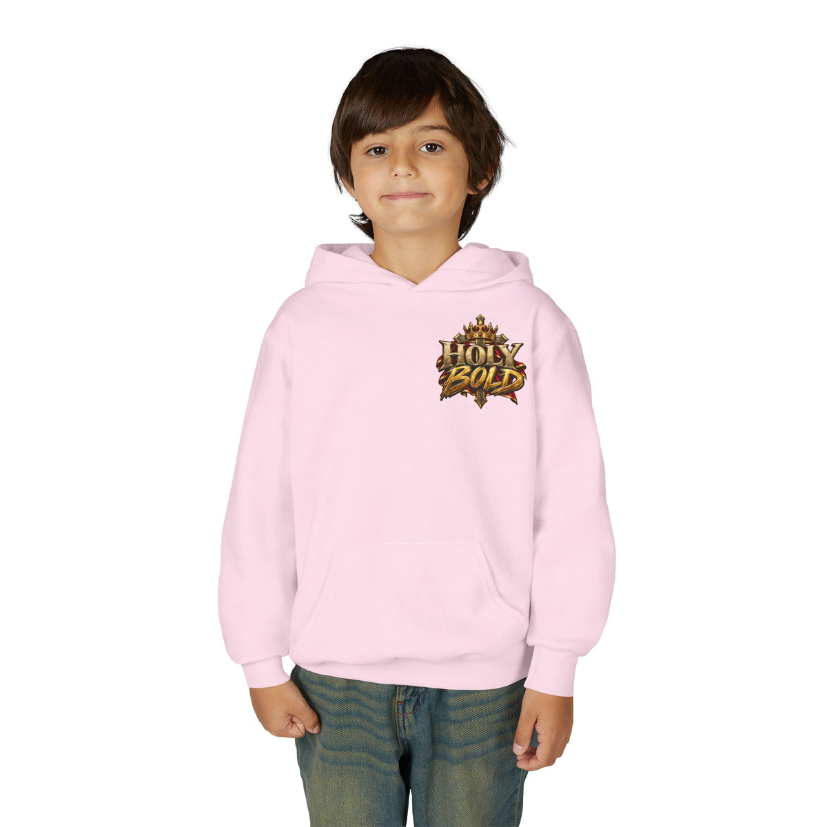 Youth Hoodie — "His Design, Created by God"