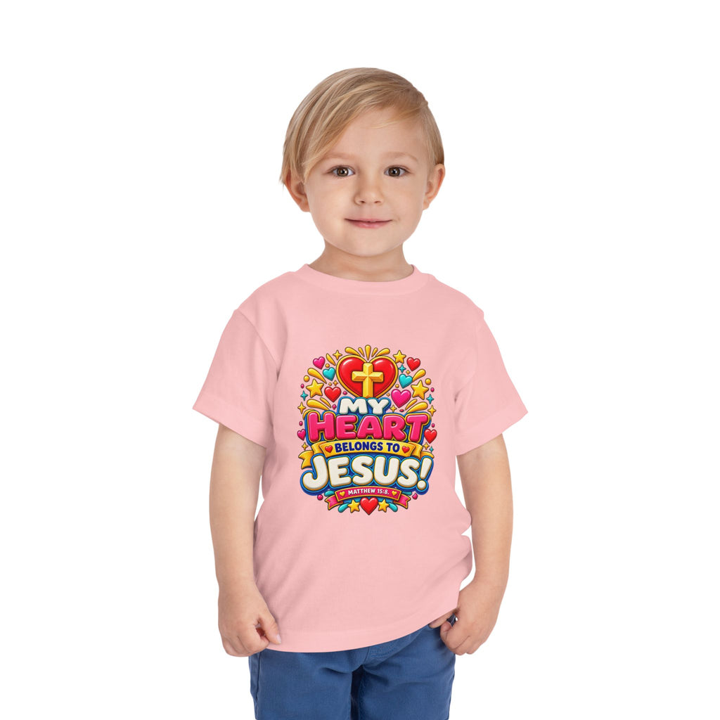 Toddler Tee — “My Heart Belongs to Jesus”