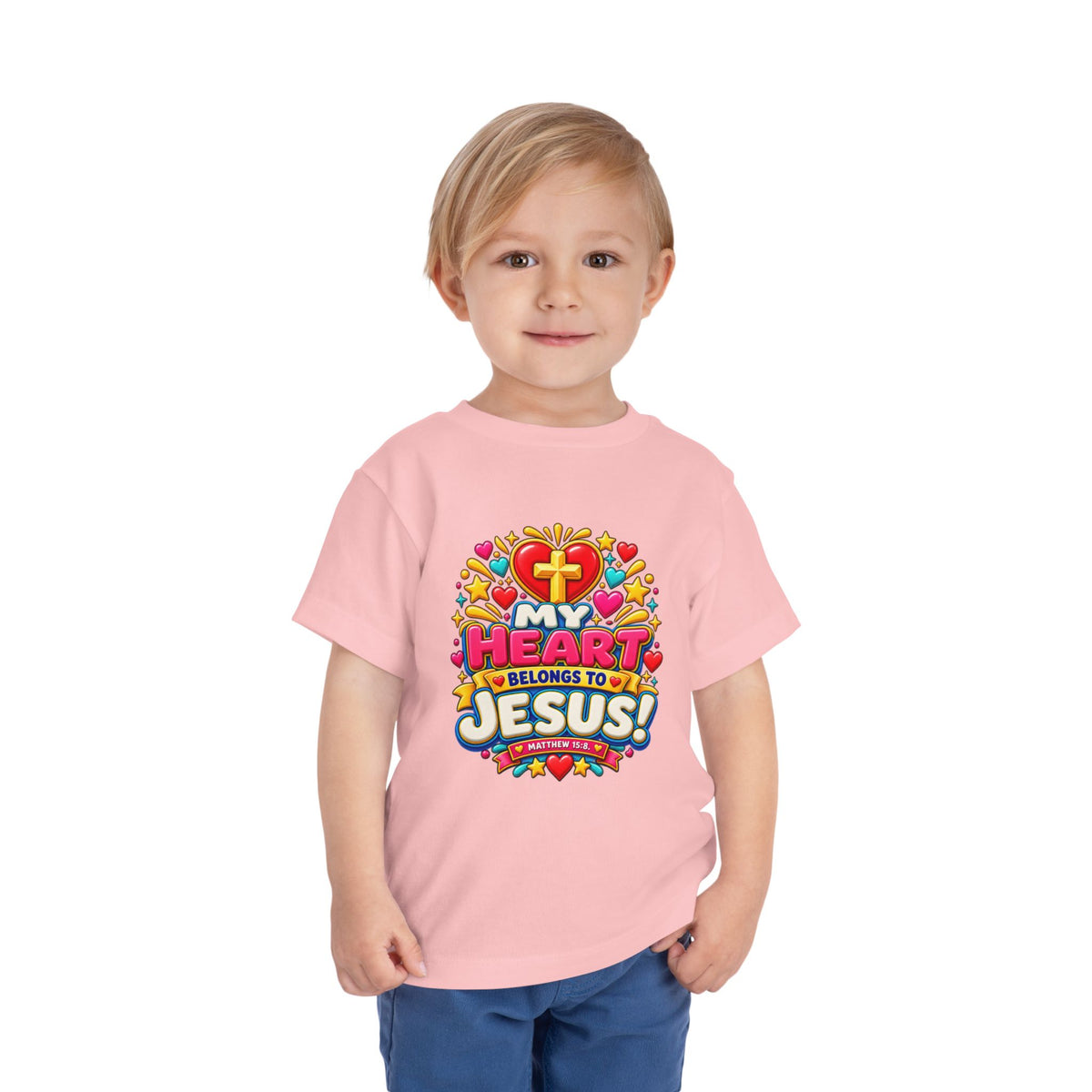 Toddler Tee — “My Heart Belongs to Jesus”