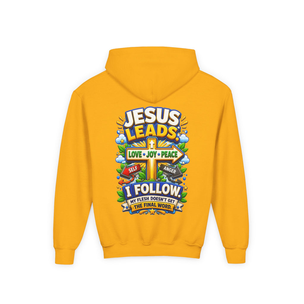 Youth Hoodie - "Jesus Leads"