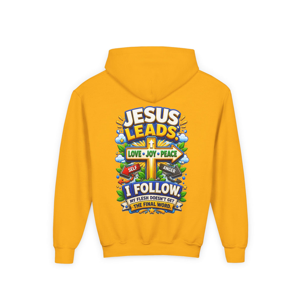 Youth Hoodie - "Jesus Leads"