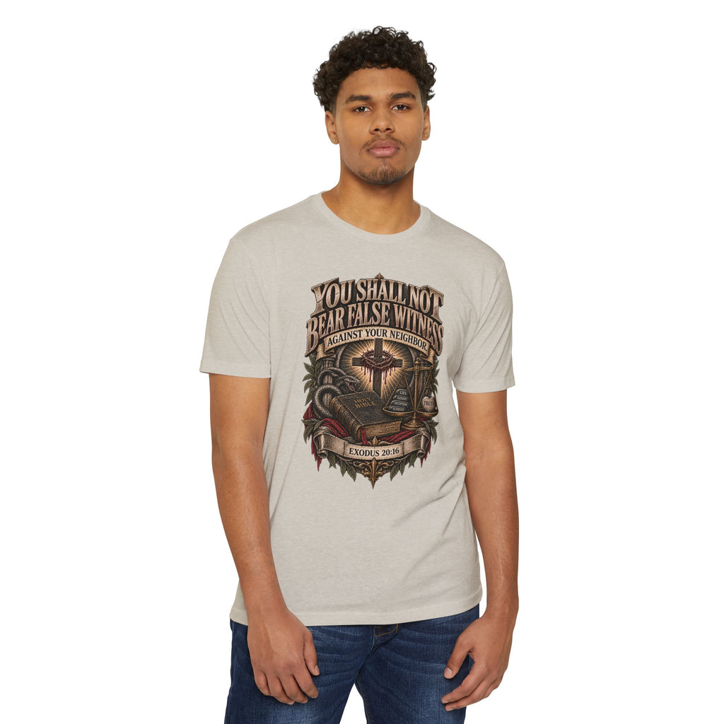 You Shall Not Bear False Witness T-Shirt – Exodus 20:16 Christian Faith Tee