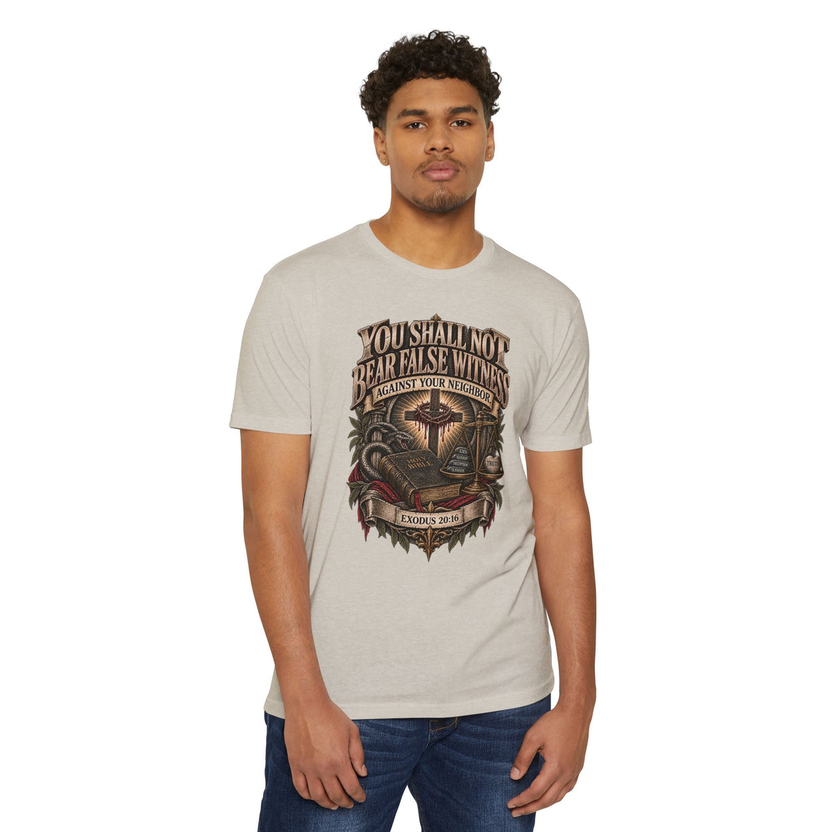 You Shall Not Bear False Witness T-Shirt – Exodus 20:16 Christian Faith Tee
