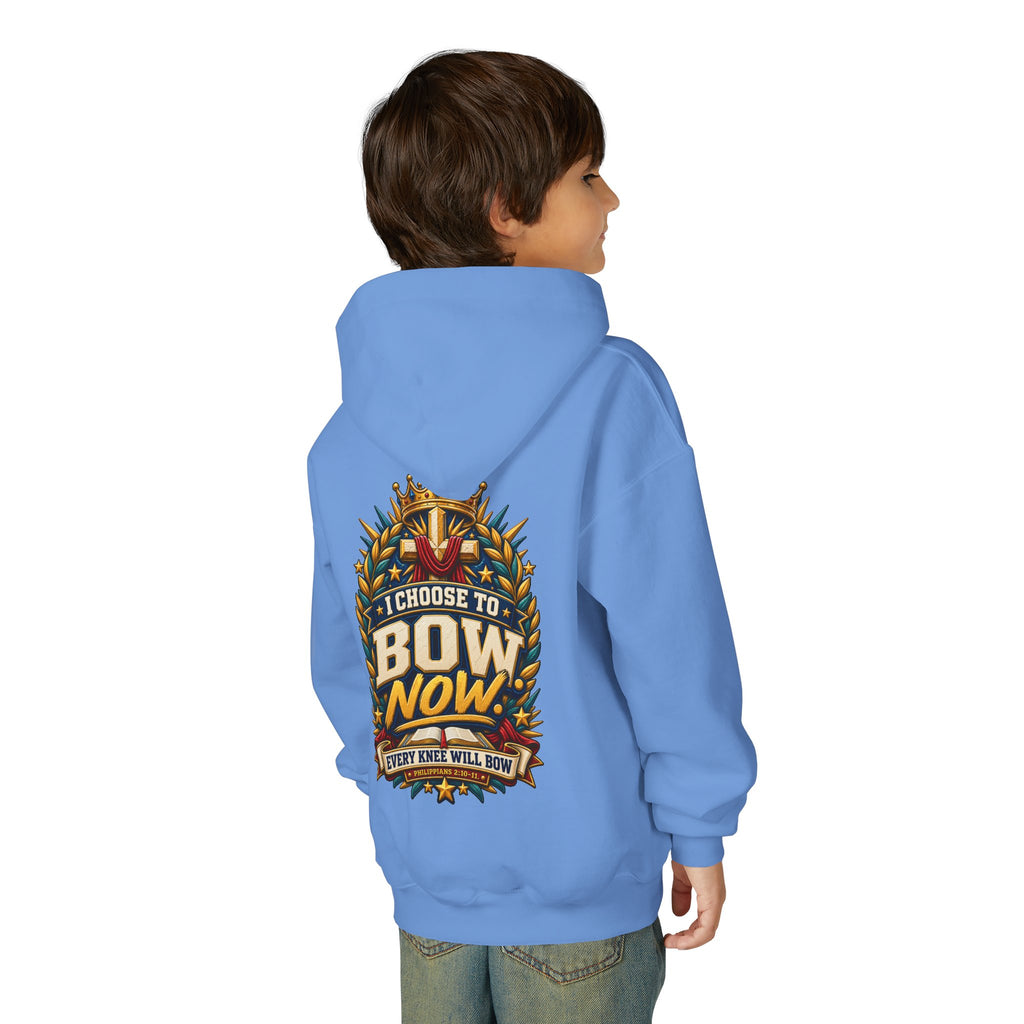 Youth Hoodie - "I Choose To Bow Now"