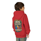 Youth Hoodie — "His Design, Created by God"