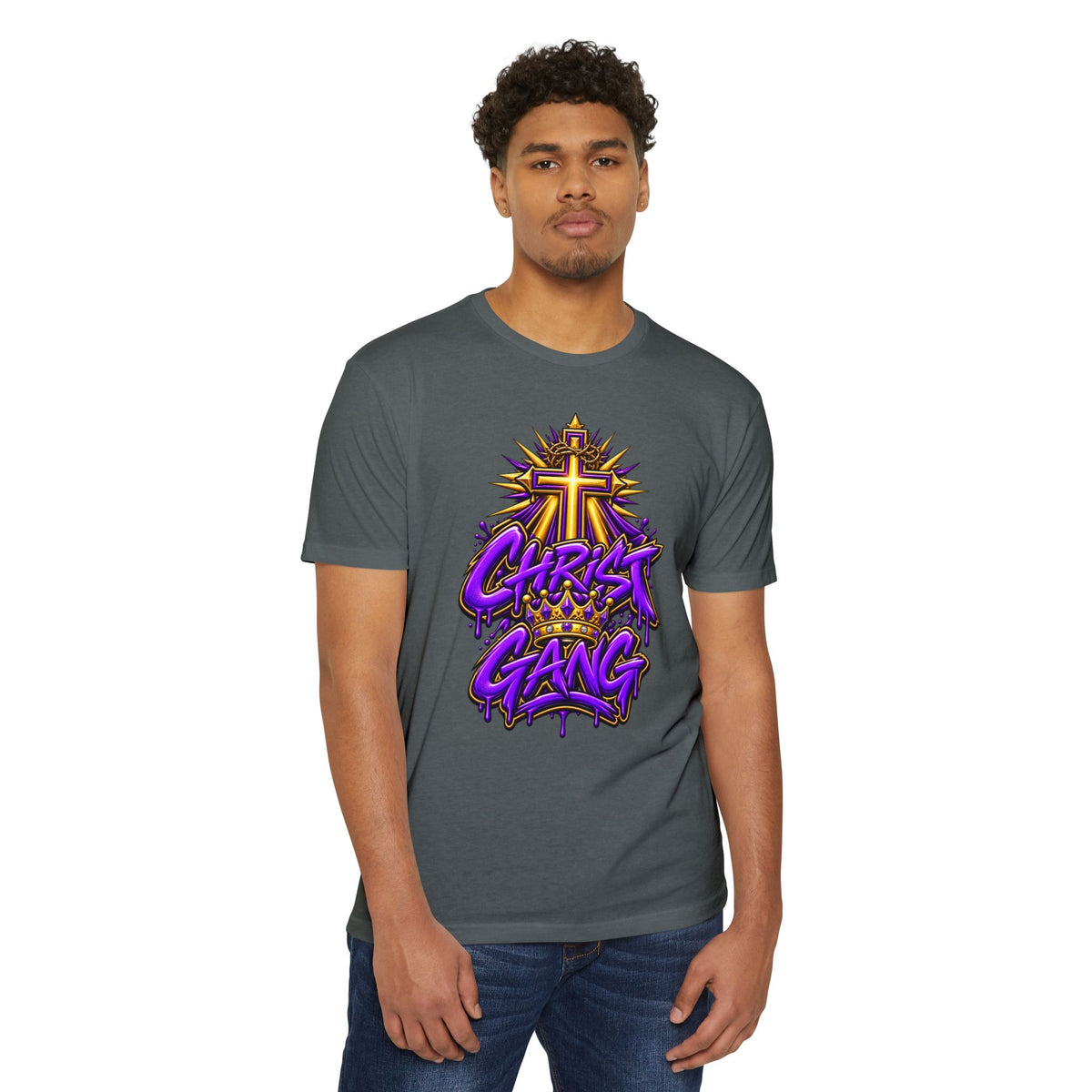 Purple Christ Gang Graphic T-Shirt