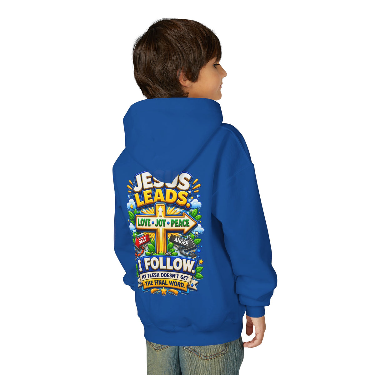 Youth Hoodie - "Jesus Leads"