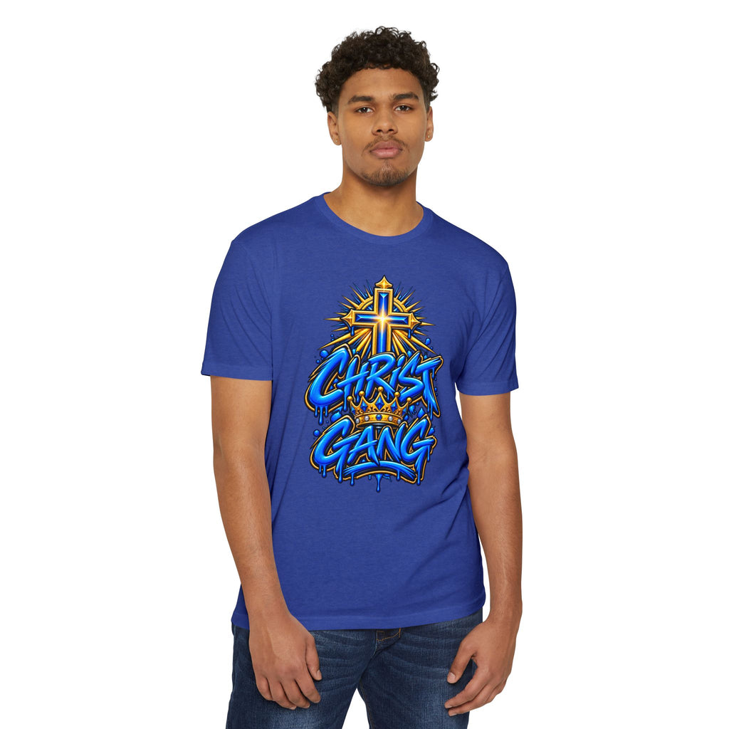 Blue Christ Gang Graphic T-Shirt