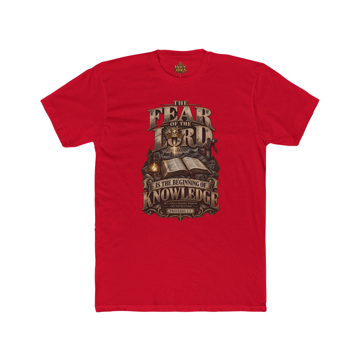 "The Fear of the Lord is the Beginning of Knowledge" Vintage Scripture Tee