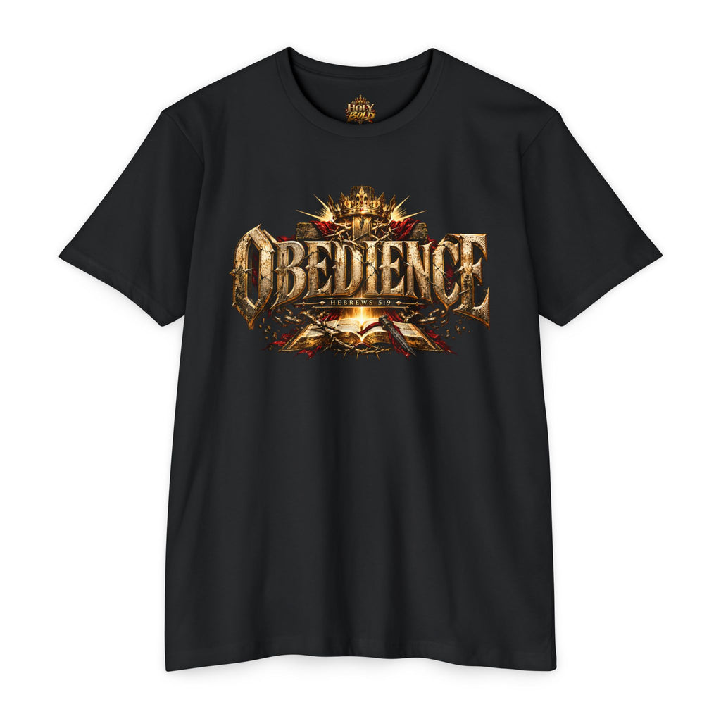 Obedience Graphic Tee — Vintage Crest Design