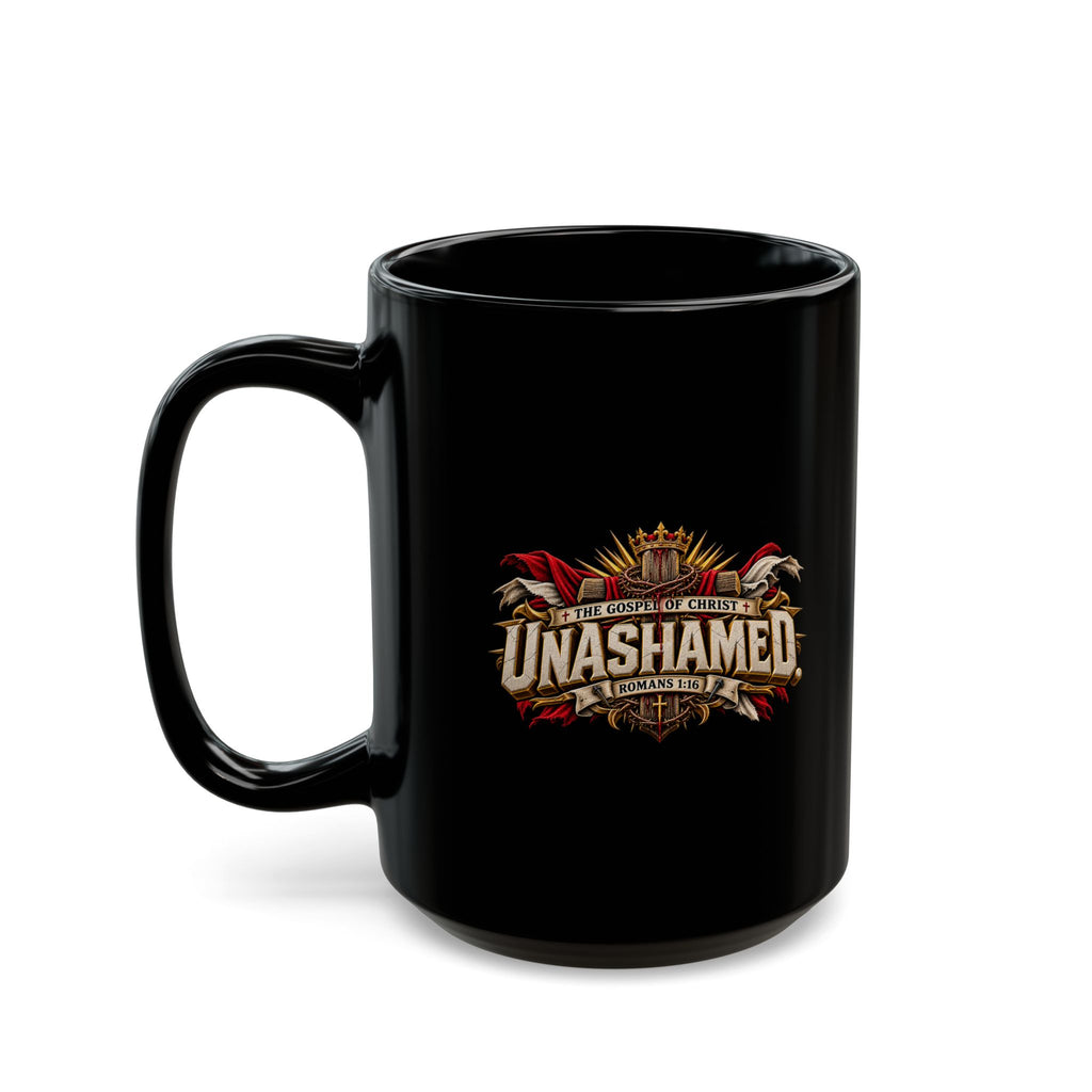 Unashamed Gospel Mug – Christian Coffee Cup (Romans 1:16)