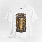 Look Up Tee — Inspirational Christian Graphic T‑Shirt (When the World Looks Down)