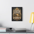 Faith Canvas Wall Art — "Faith Shouldn't End With Me" Christian Family Bible Verse Decor