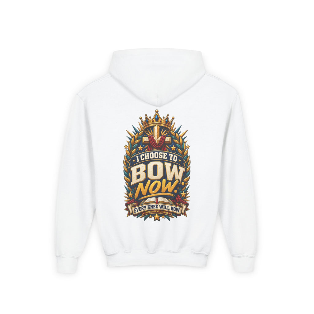 Youth Hoodie - "I Choose To Bow Now"