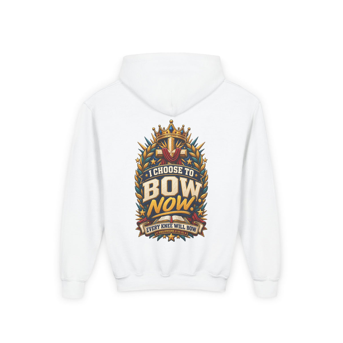 Youth Hoodie - "I Choose To Bow Now"