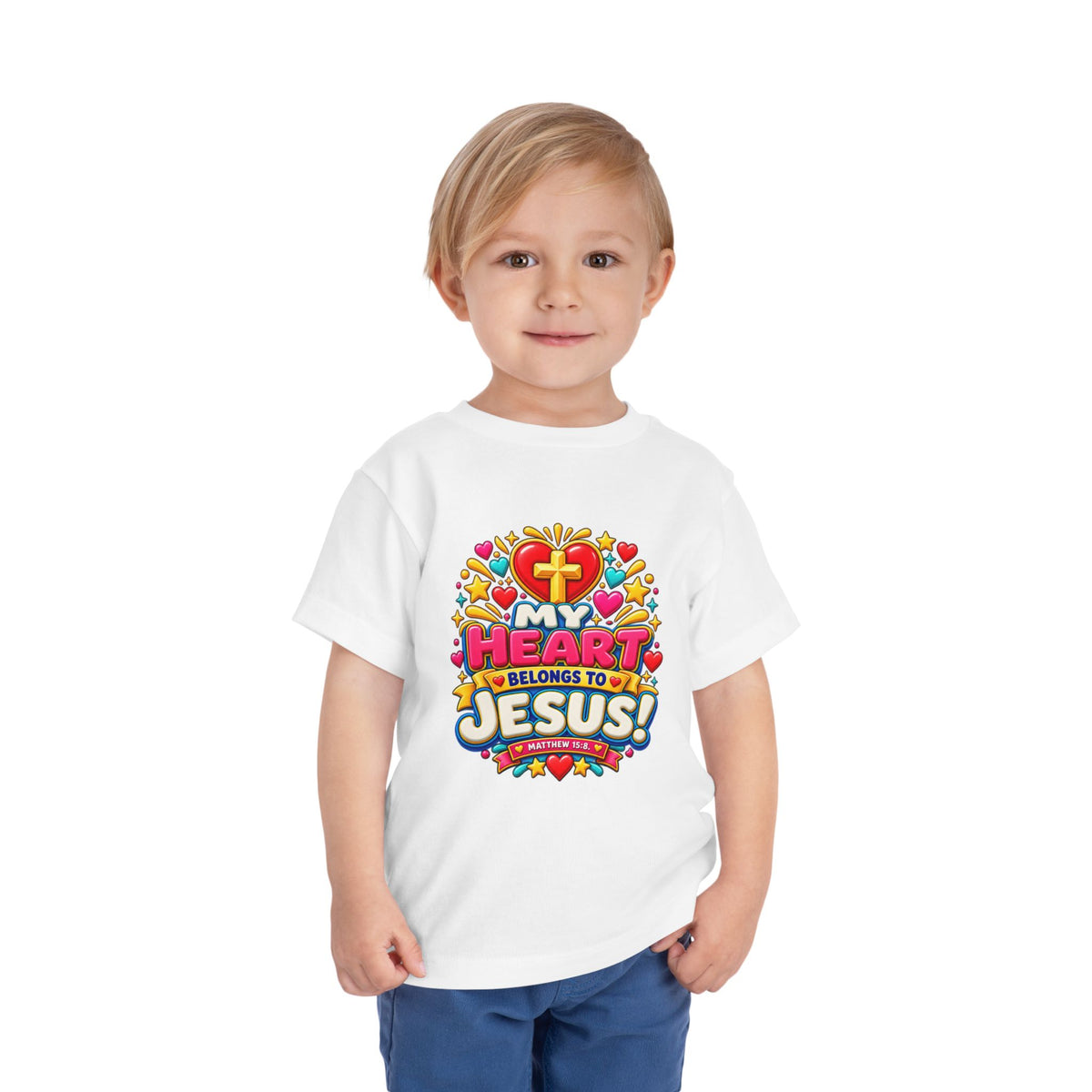 Toddler Tee — “My Heart Belongs to Jesus”