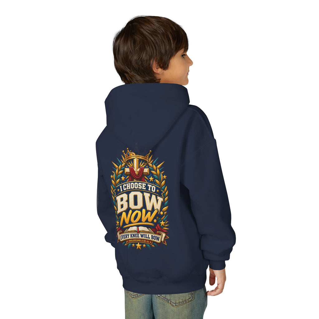 Youth Hoodie - "I Choose To Bow Now"