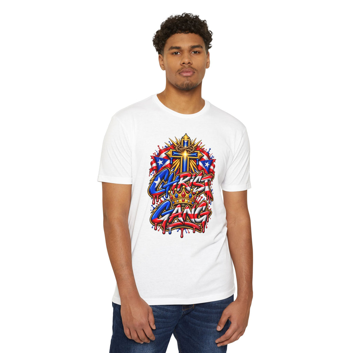 Puerto Rican Flag Styled Christ Gang Tee