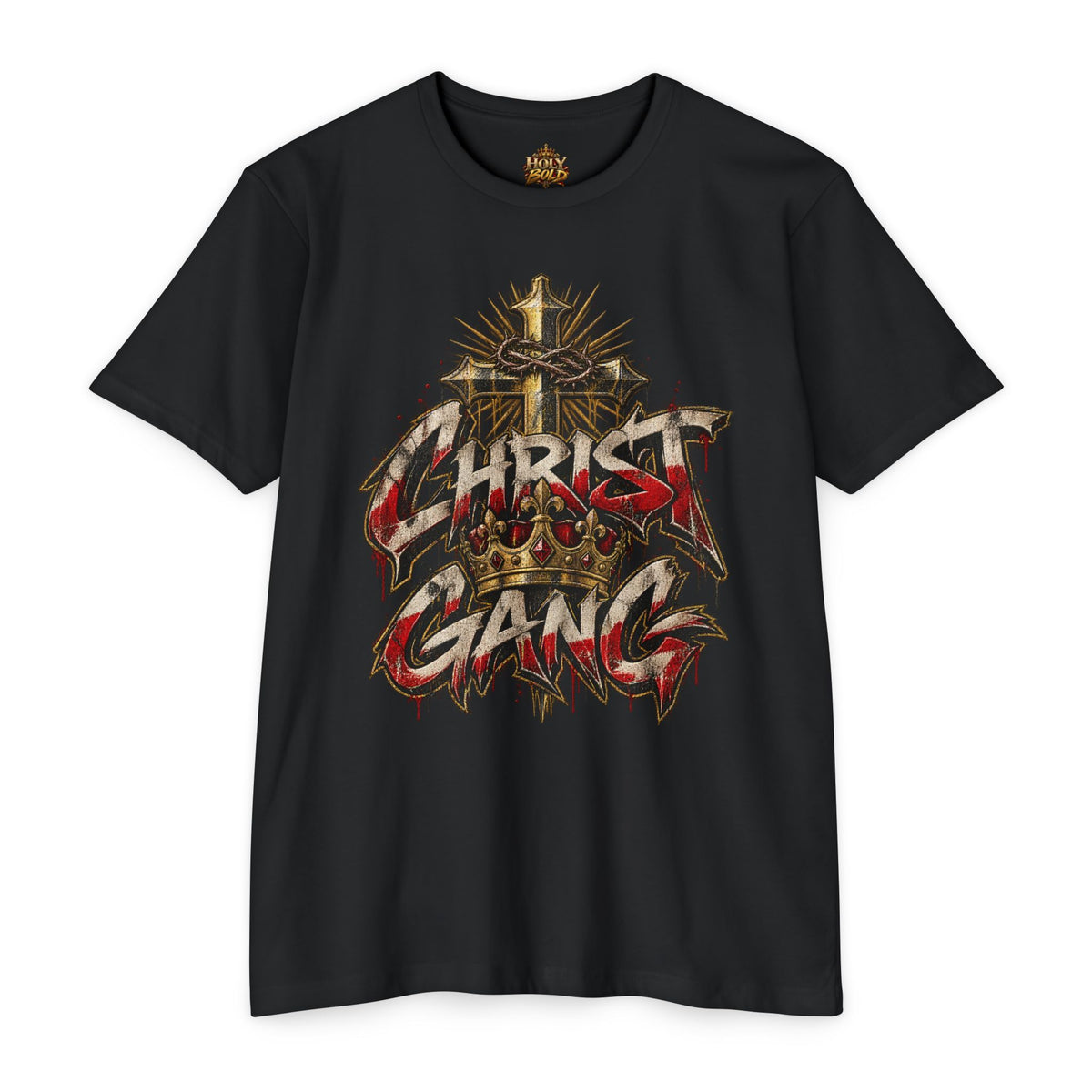 Christian 'Christ Gang' Graphic T-Shirt — Crown & Cross Faith Tee