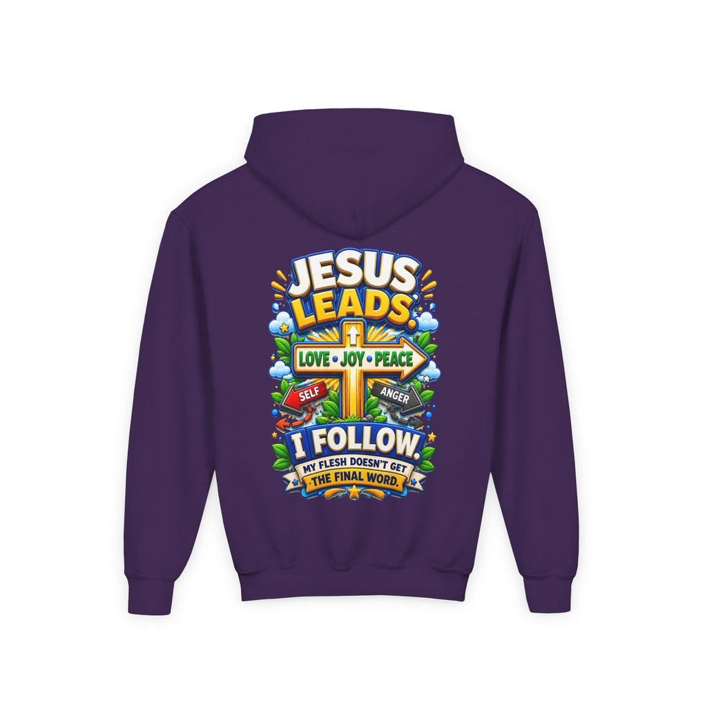 Youth Hoodie - "Jesus Leads"