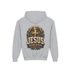 Youth Hoodie – "Jesus: One Name, One Savior"