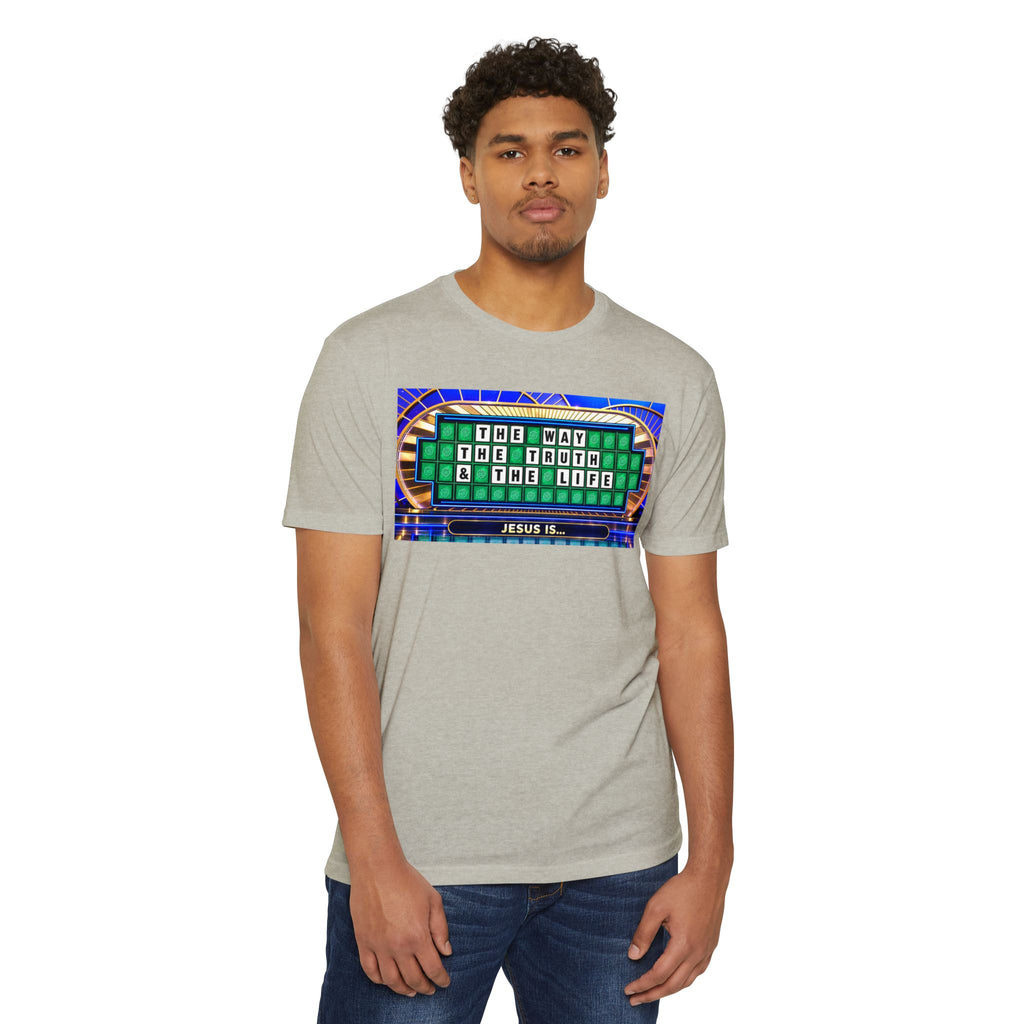 Christian Wheel of Fortune T-Shirt — "The Way, The Truth & The Life" Design