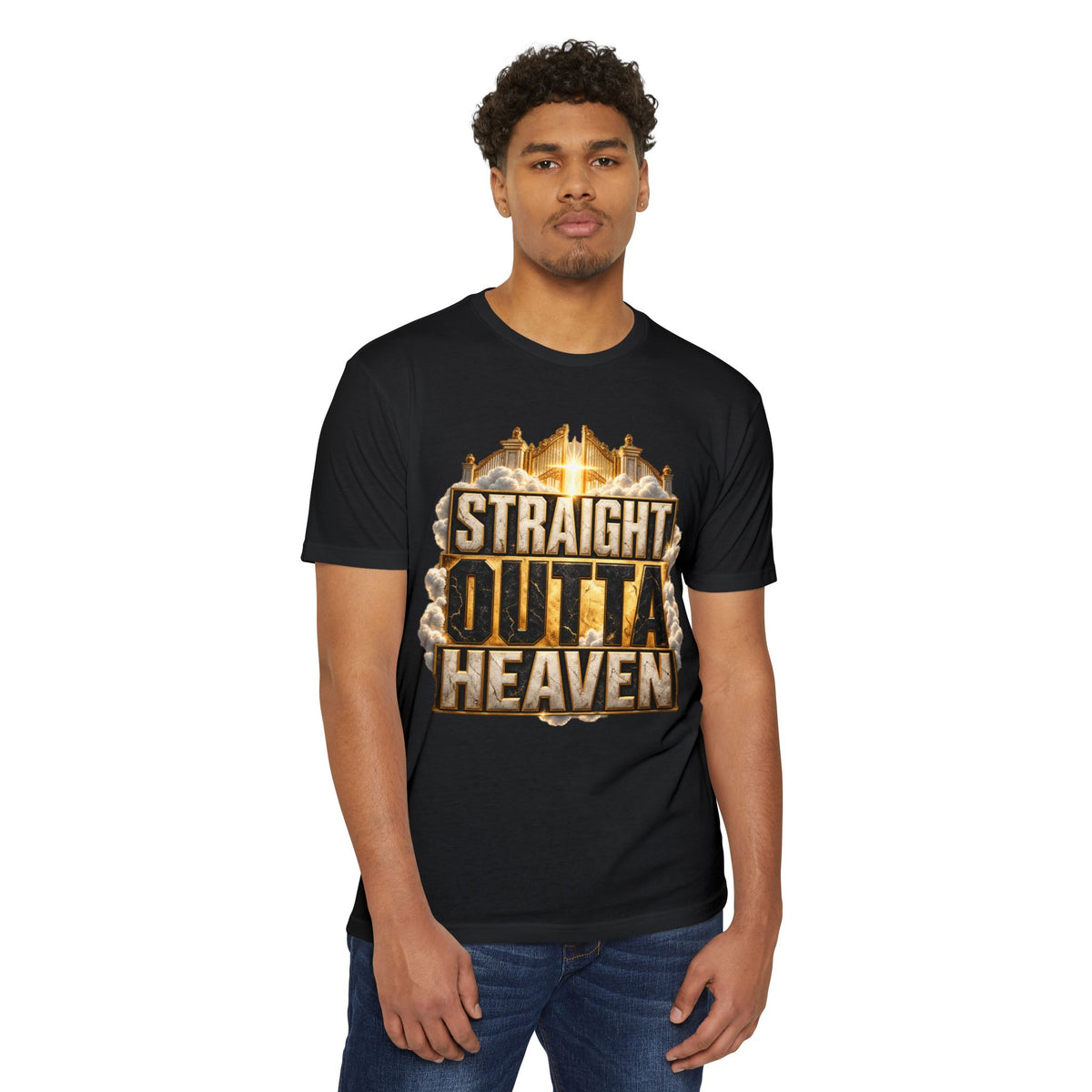 Straight Outta Heaven T-Shirt — Bold Religious Graphic Tee
