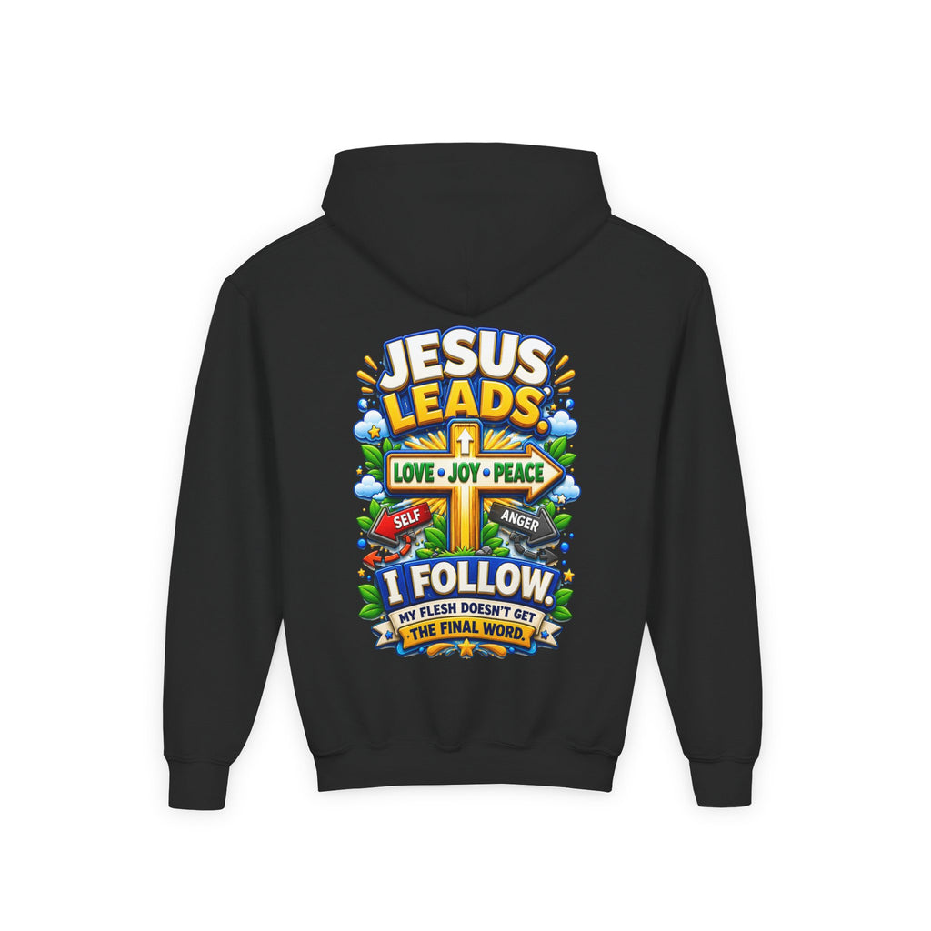 Youth Hoodie - "Jesus Leads"
