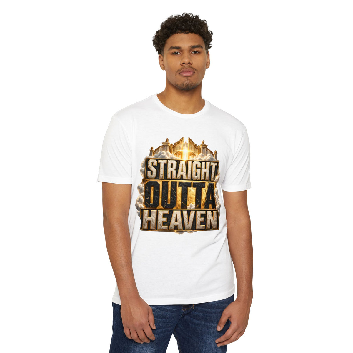 Straight Outta Heaven T-Shirt — Bold Religious Graphic Tee