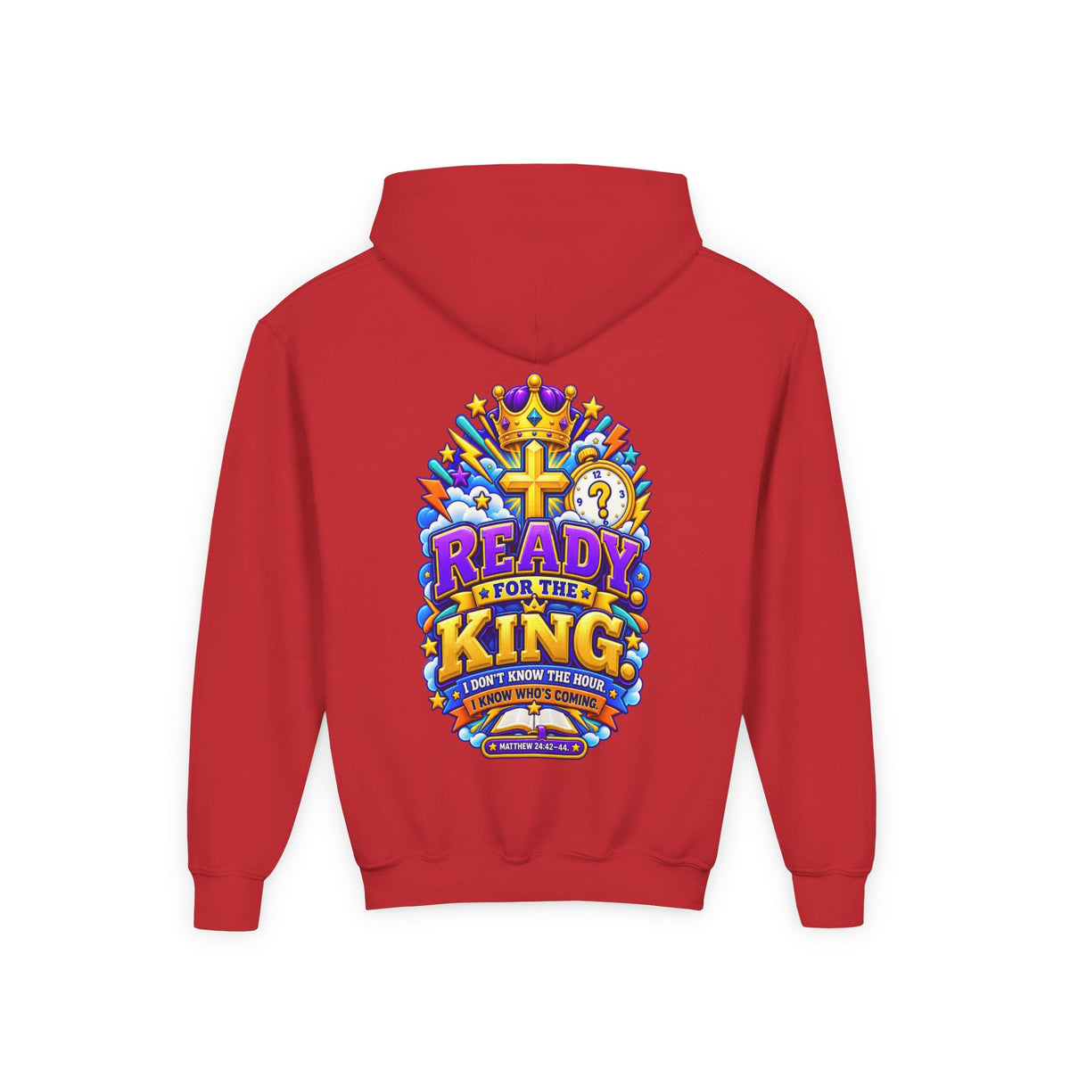 Youth Hoodie — "Ready for the King"