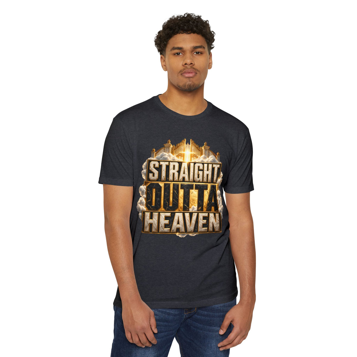 Straight Outta Heaven T-Shirt — Bold Religious Graphic Tee