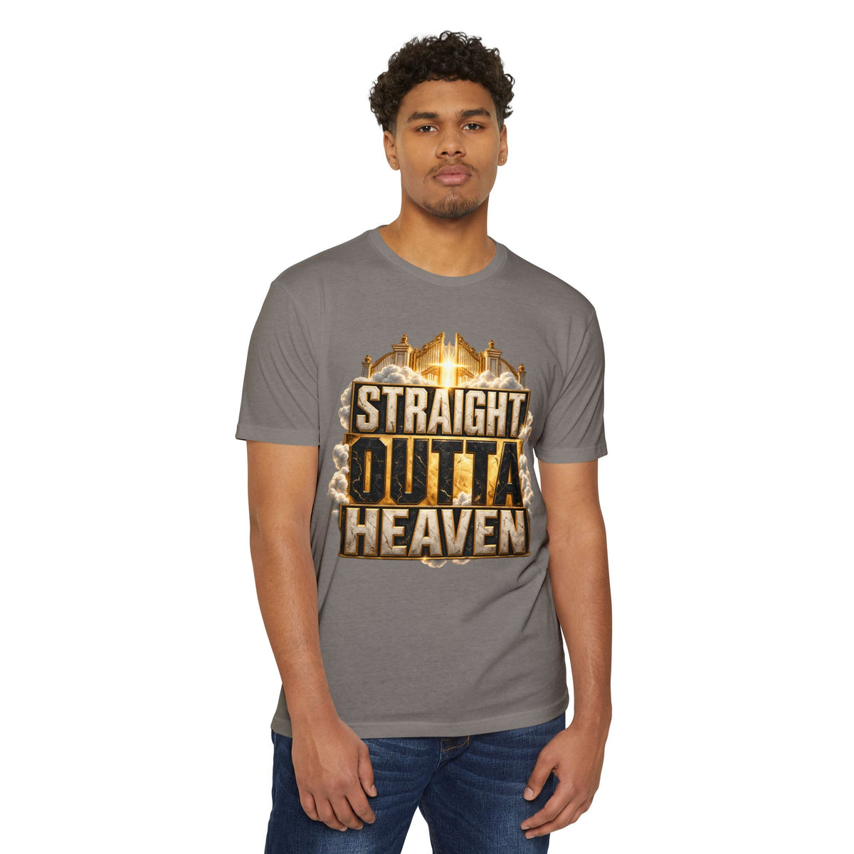 Straight Outta Heaven T-Shirt — Bold Religious Graphic Tee