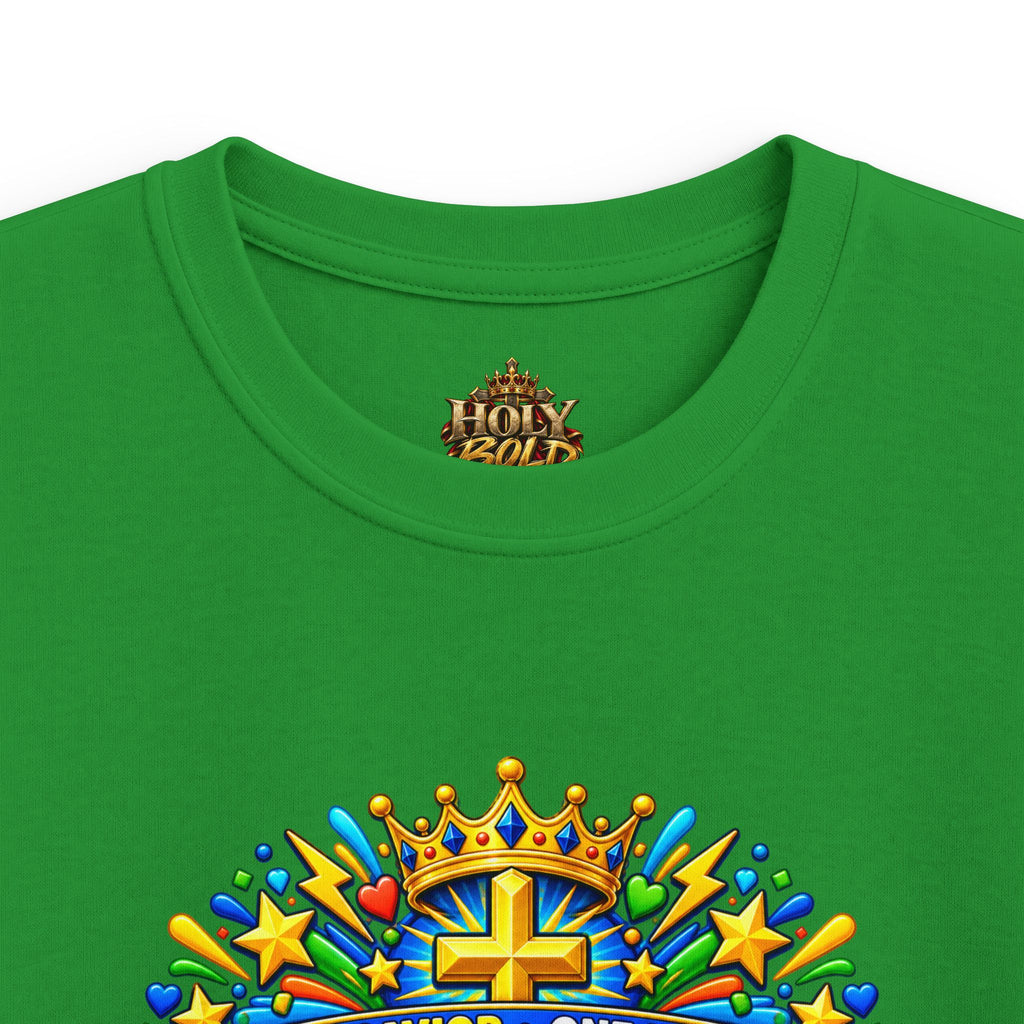 Kids Tee — Bright "Jesus! One Savior, One Name"