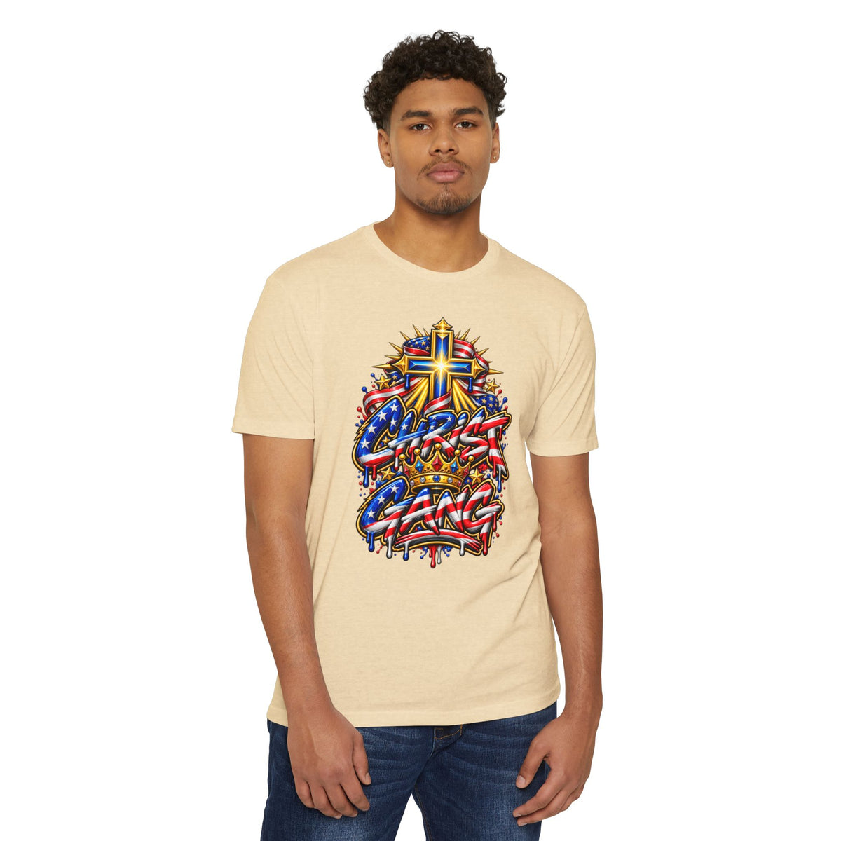 American Flag Styled Christ Gang Tee