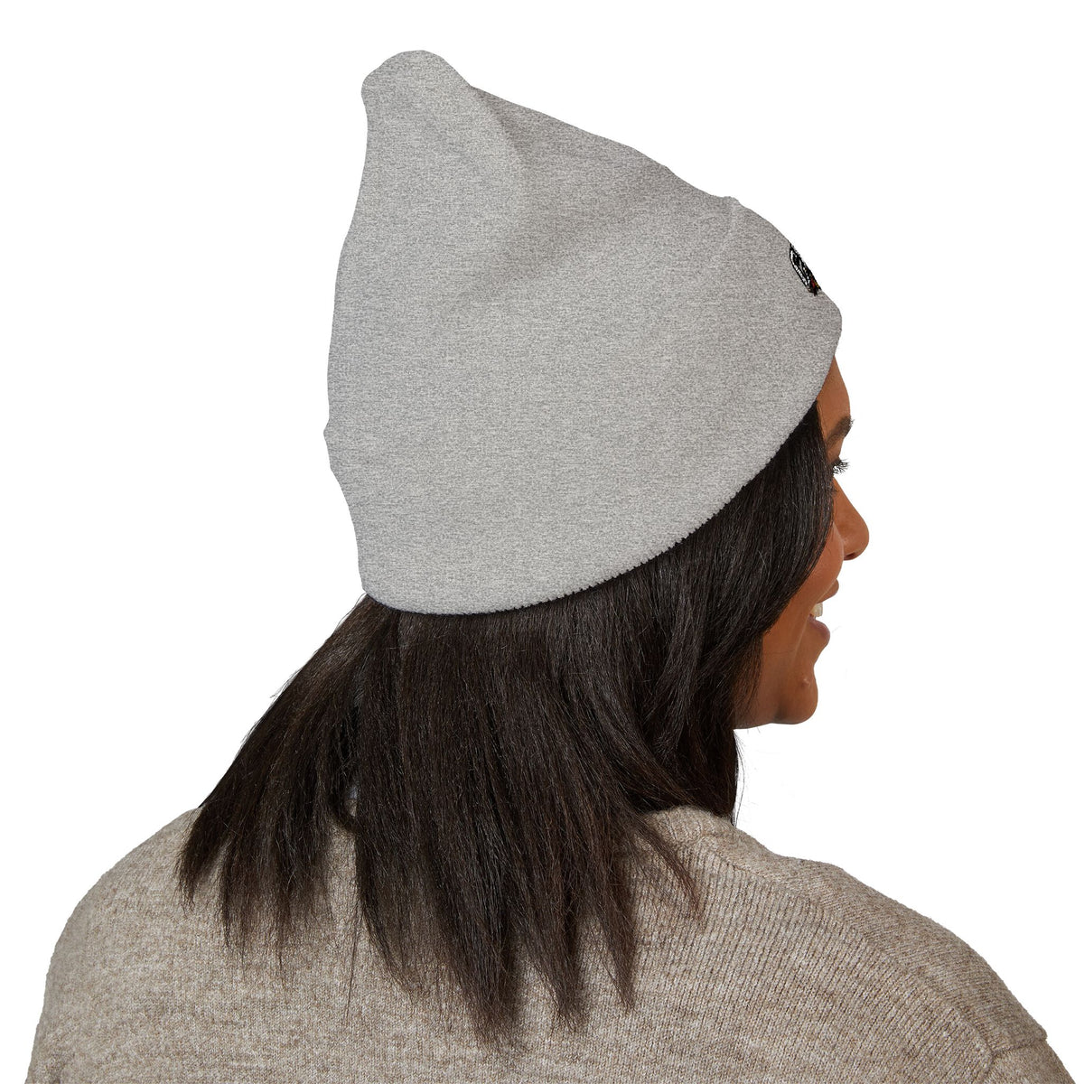 Embroidered Red Christ Gang Cuffed Beanie