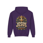 Youth Hoodie – "Jesus: One Name, One Savior"