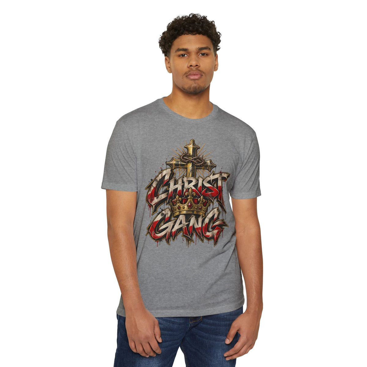 Christian 'Christ Gang' Graphic T-Shirt — Crown & Cross Faith Tee