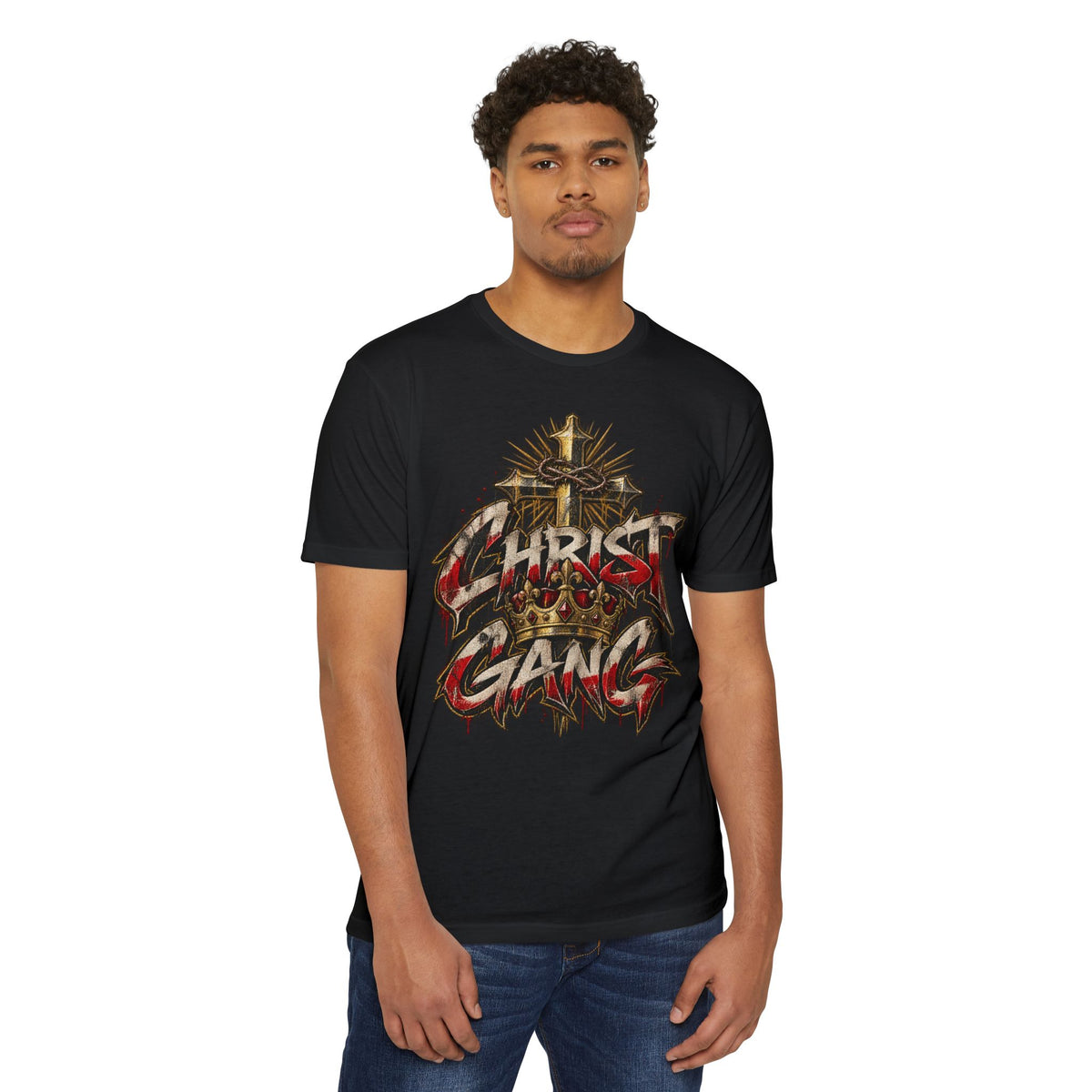 Christian 'Christ Gang' Graphic T-Shirt — Crown & Cross Faith Tee