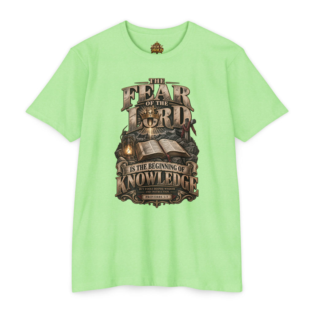 Fear of the Lord Biblical Quote T‑Shirt — "The Fear of the Lord is the Beginning of Knowledge"