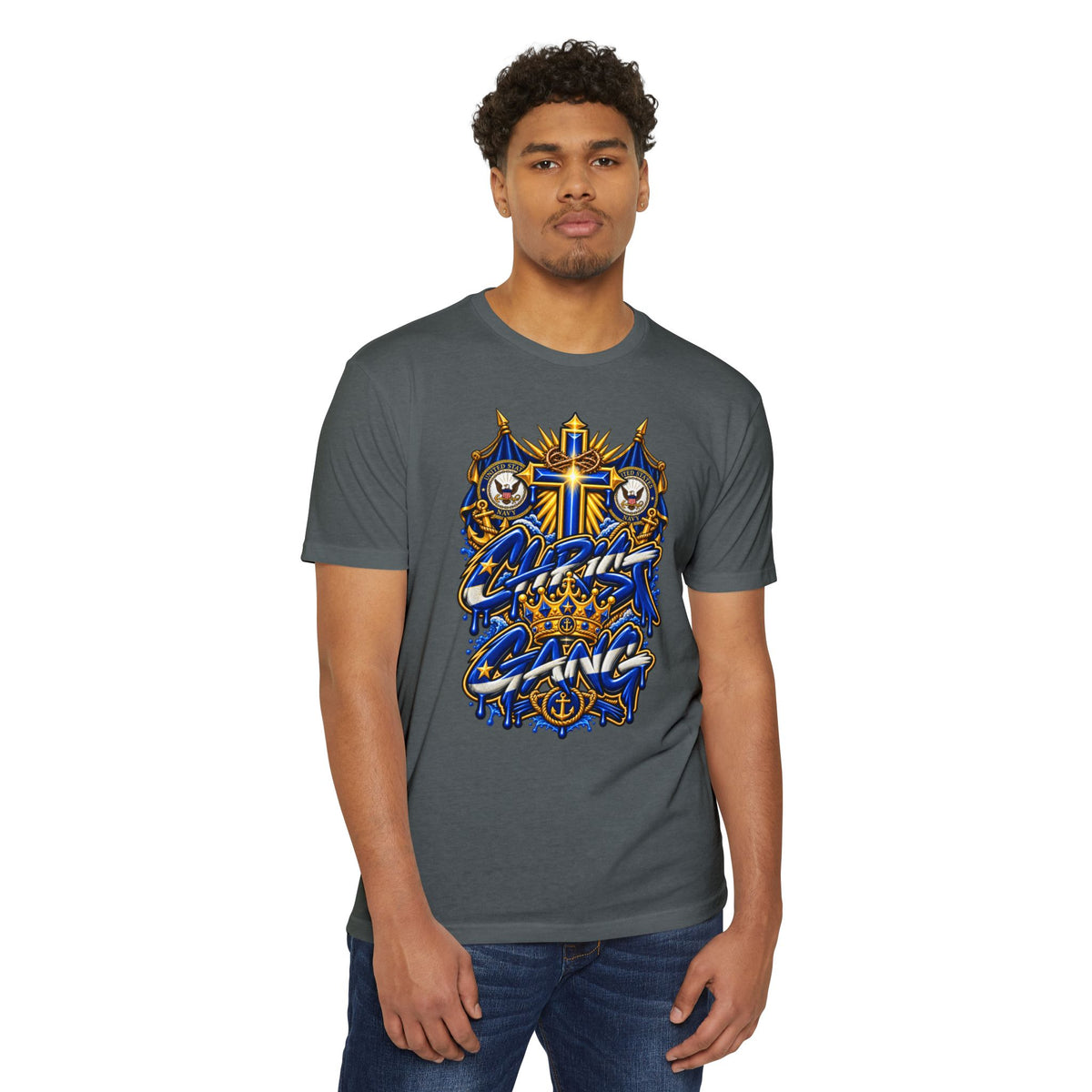 Navy Christ Gang Tee
