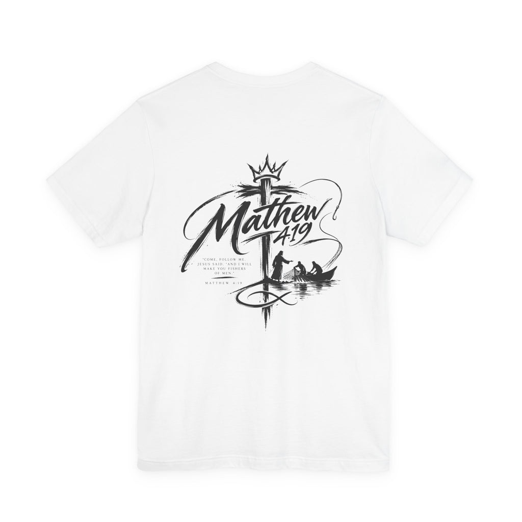 Christian 'Fisher of Men' T-Shirt — Matthew 4:19 Fishing Faith Tee